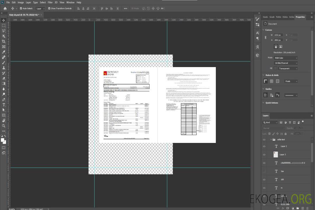 USA Maryland Howard Modèle de relevé bancaire personnel, format Excel et PDF (.xls et .pdf) (4 pages) template